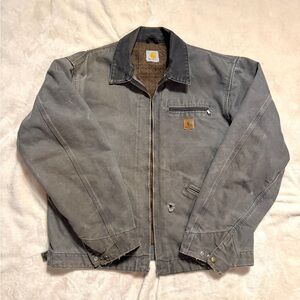 Vintage Carhartt Gray Military Field Jacket Durable Canvas